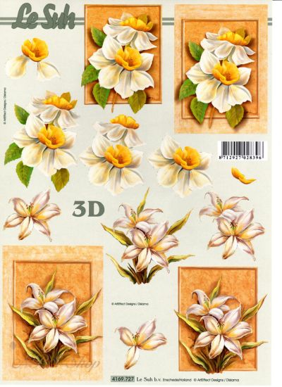 3D Bogen Blumen im Rahmen